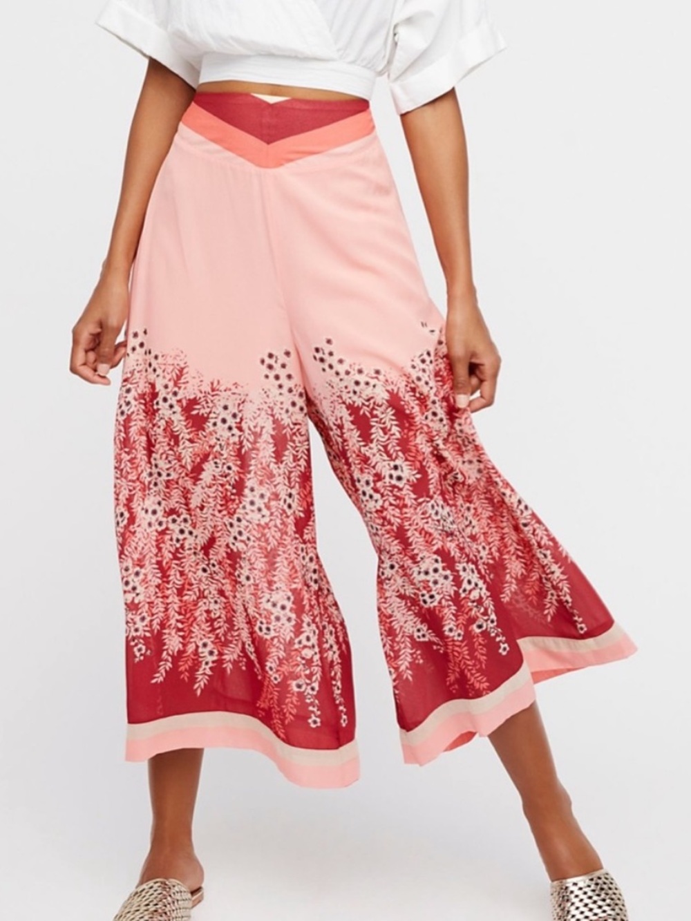 Free People Off The Grid Boho Culottes Pants Crop